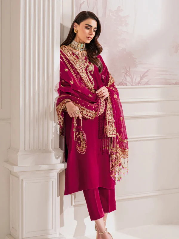 Baroque Shocking Pink Formal Collection Velvet Replica