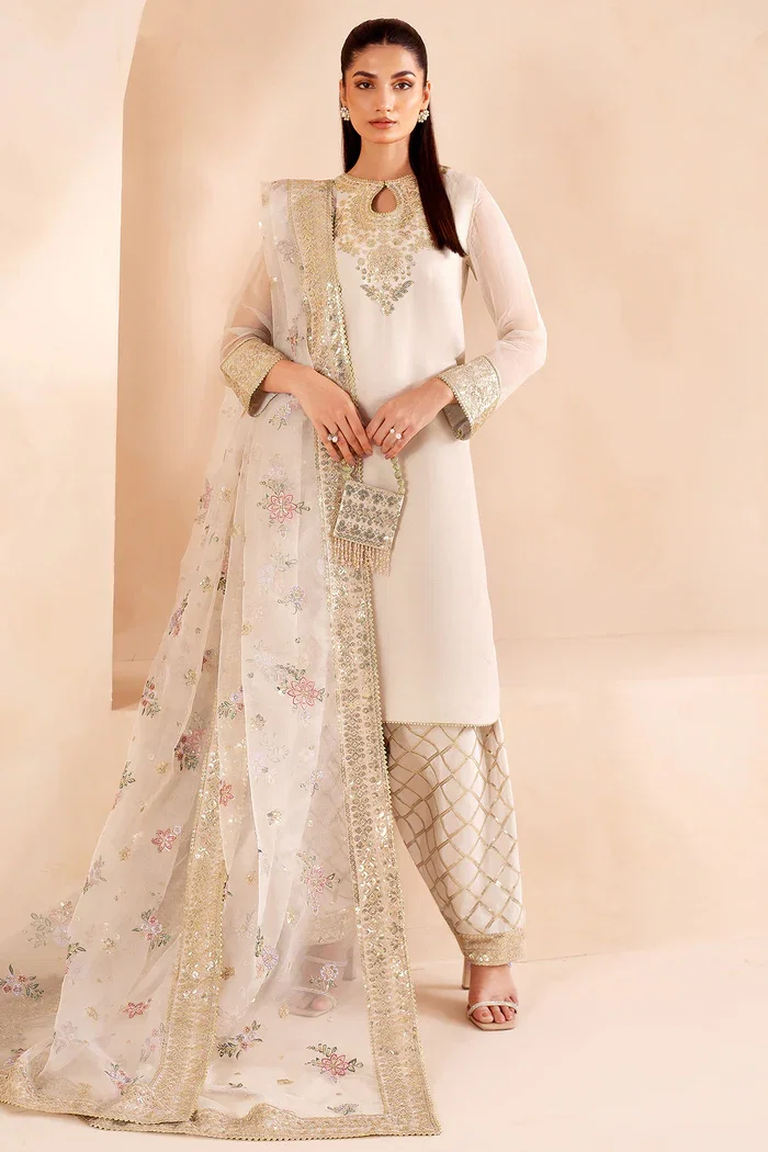 Farasha White Formal Collection Chiffon Replica