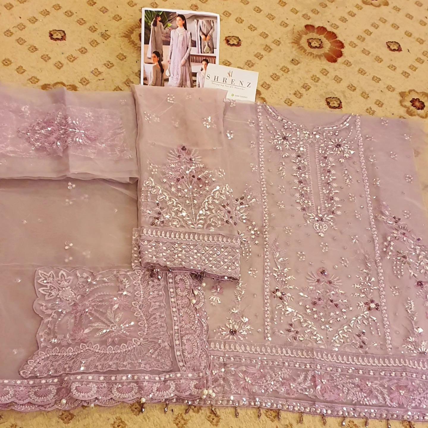 Alternative view of Gulaal Purple Formal Collection Organza Replica
