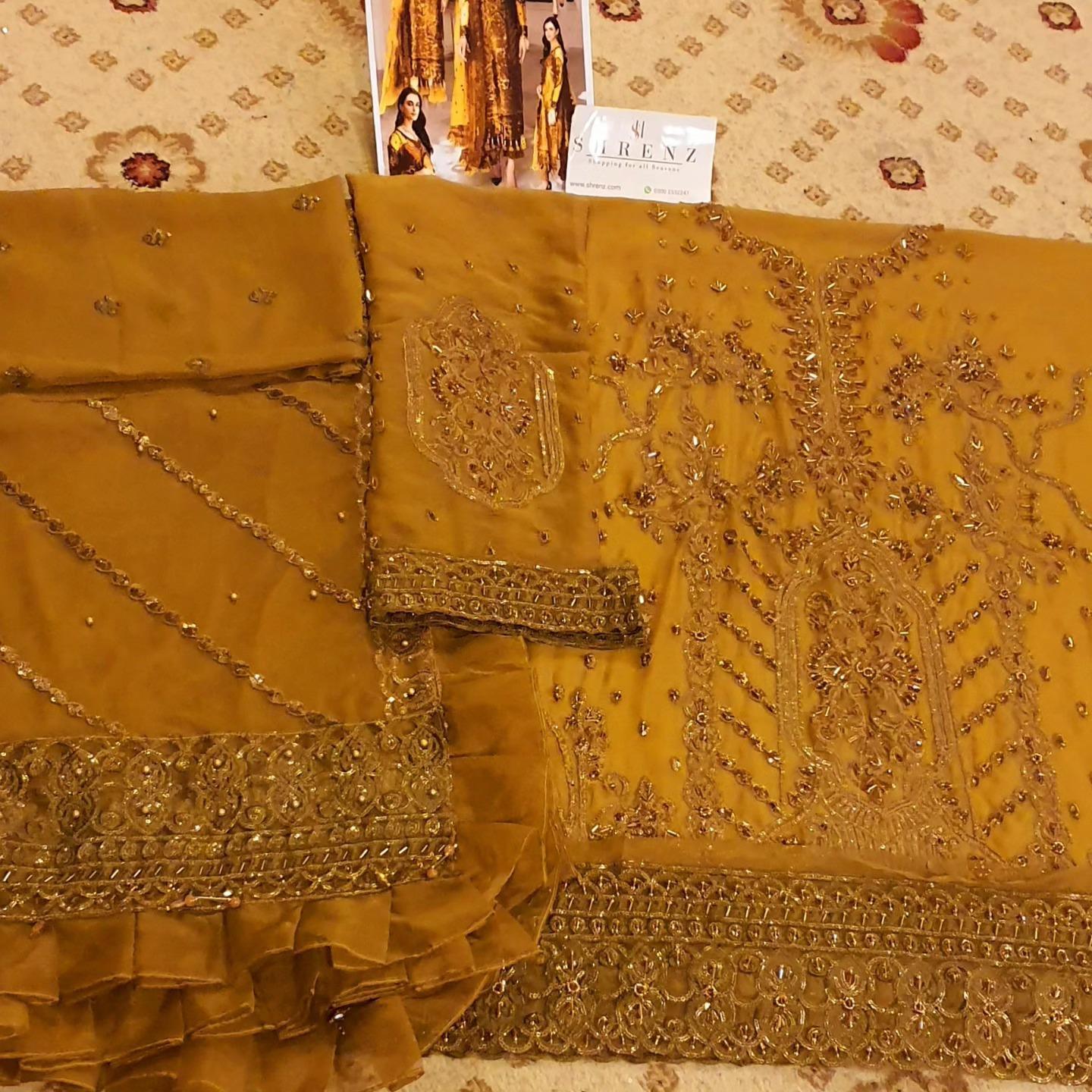 Alternative view of Emaan Adeel Mehendi Formal Collection Chiffon Replica