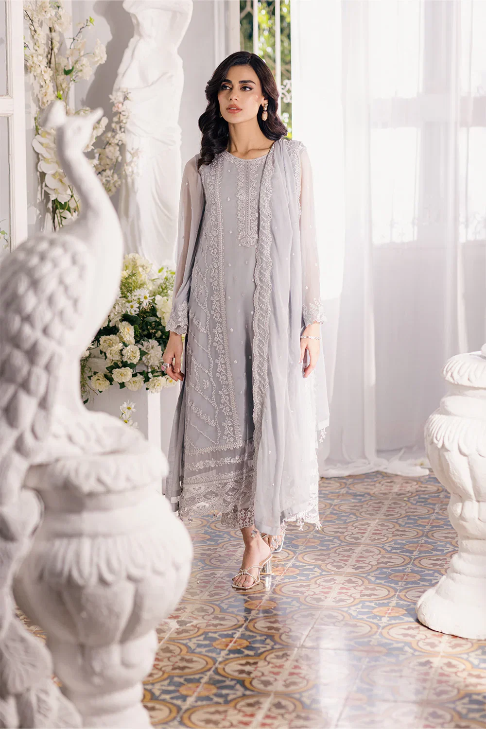 Azure Silver Formal Collection Chiffon Replica