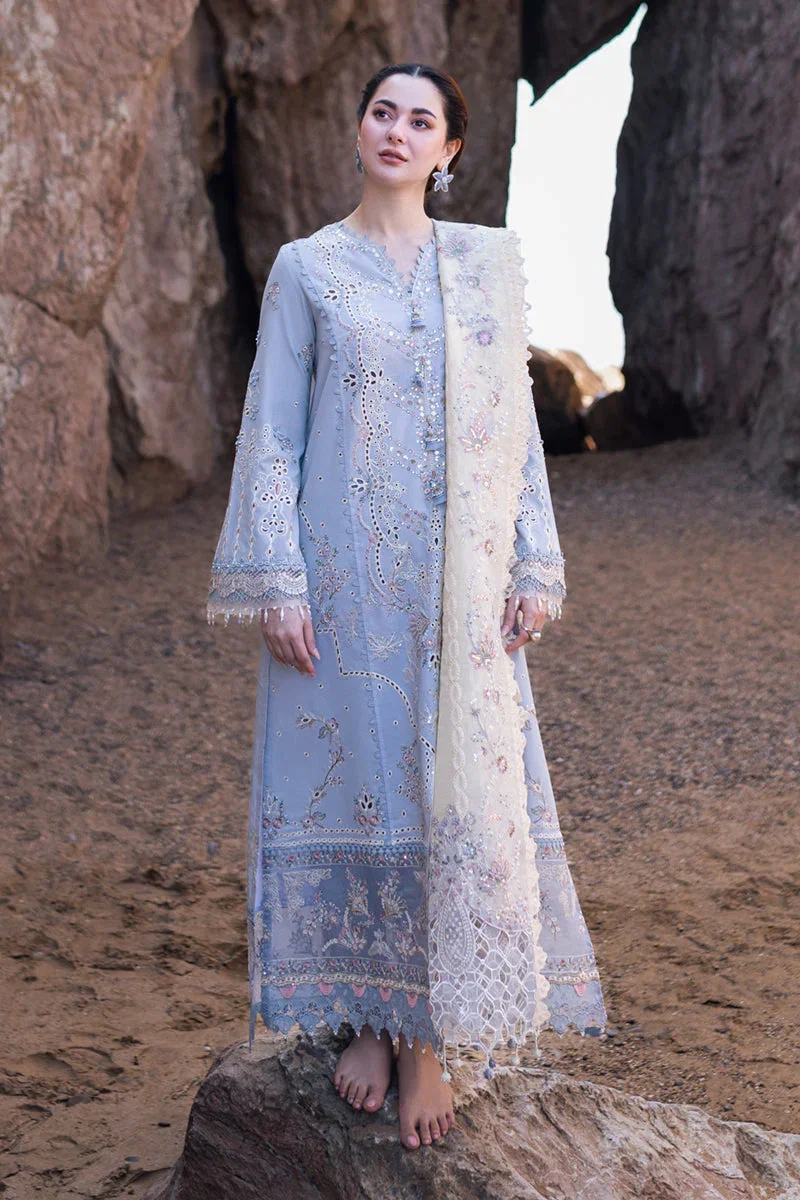 Qalamkar Blue Luxury Lawn Collection Replica