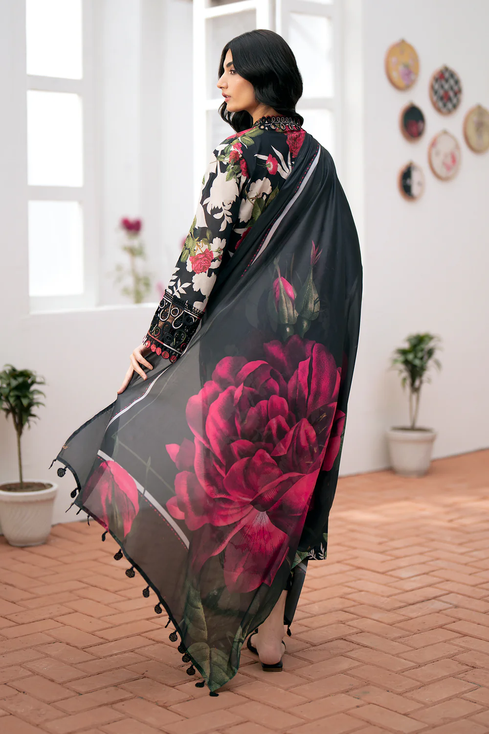 Baroque Black Digital Printed Lawn Collection Replica - Image 3