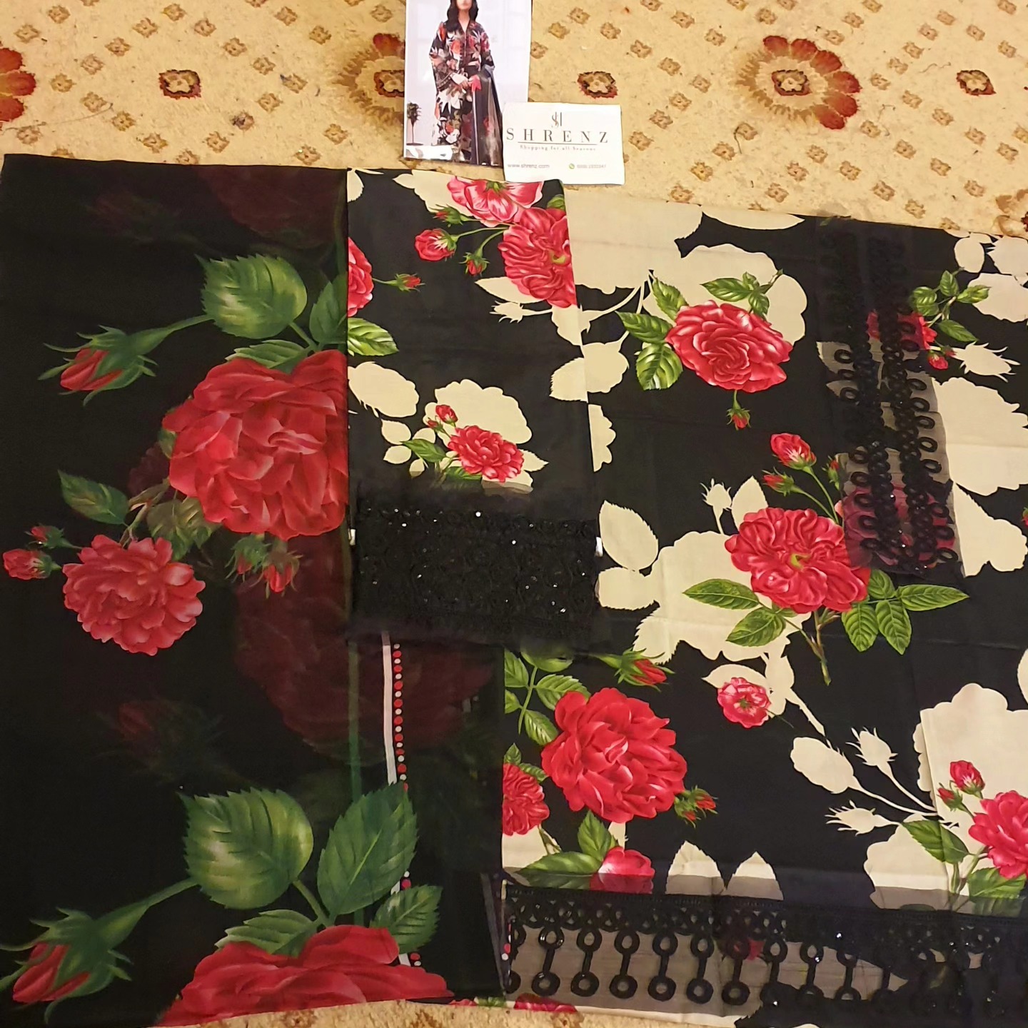 Baroque Black Digital Printed Lawn Collection Replica - Image 5