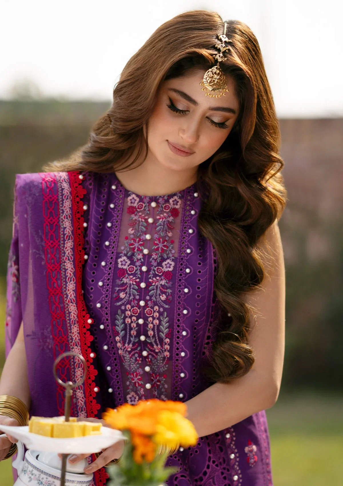 Alternative view of Bin Ilyas Purple Luxury Lawn Collection Replica
