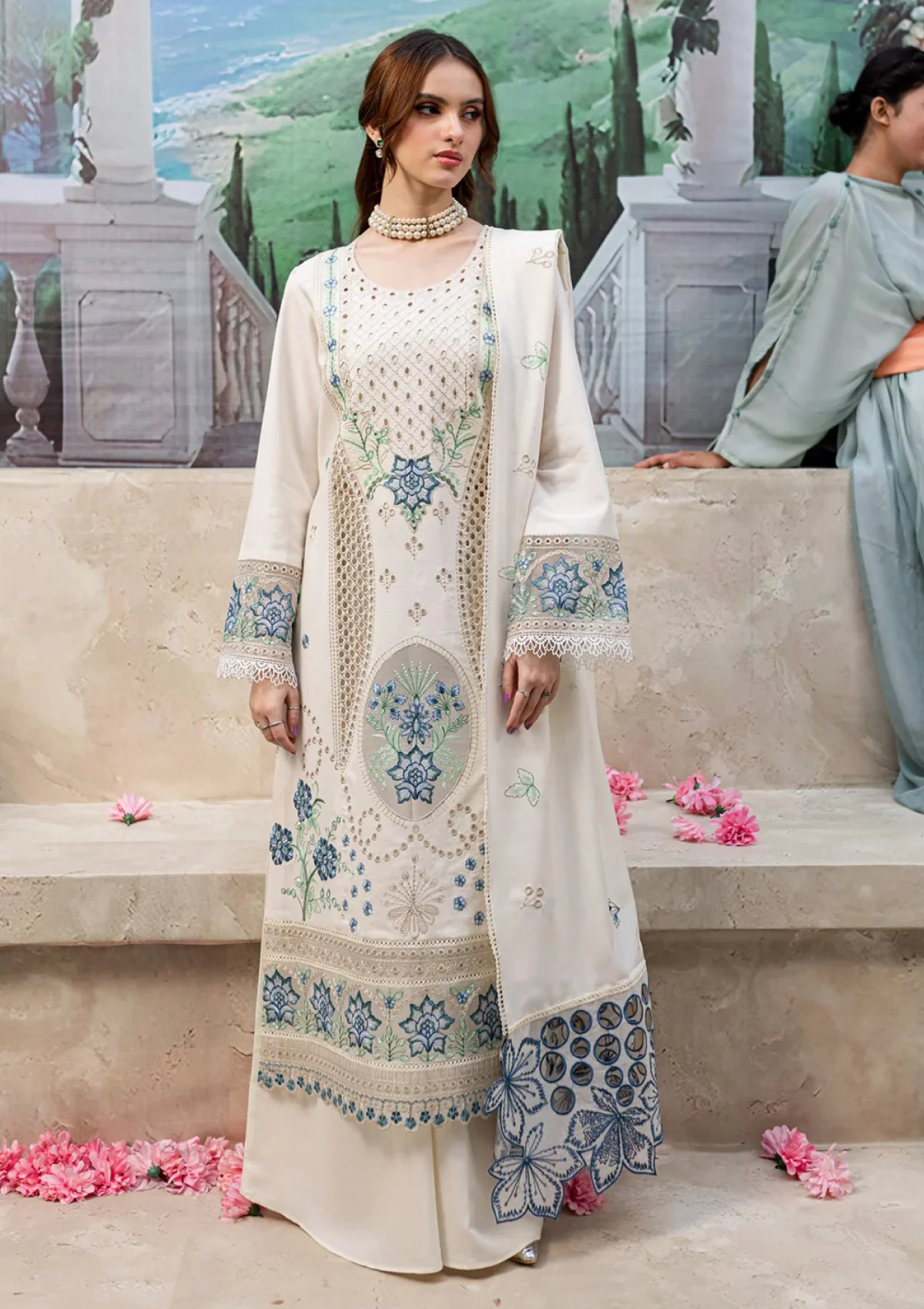 Mahnur White Formal Cotton Collection Replica - Image 4