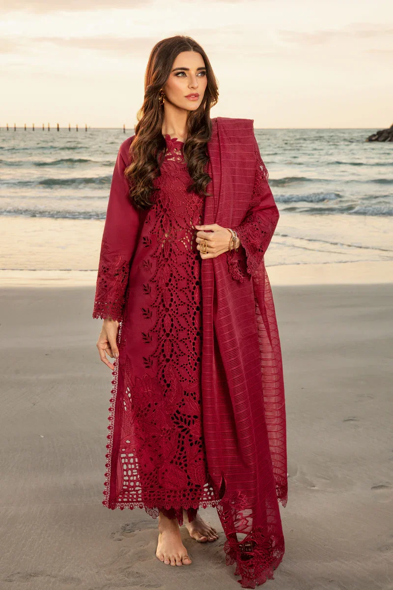 Alternative view of Rang Rasiya Red Luxury Lawn Collection Replica