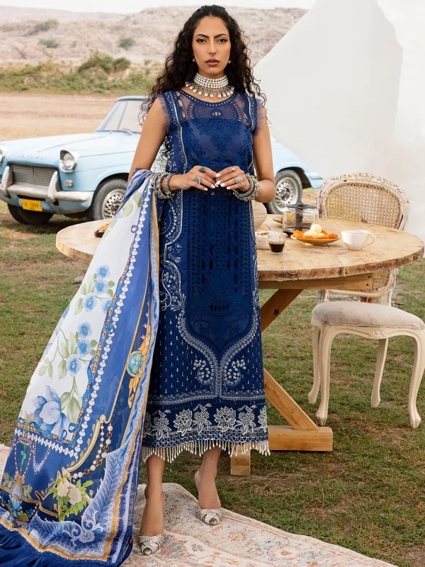 Bin Ilyas Blue Luxury Lawn Collection Replica