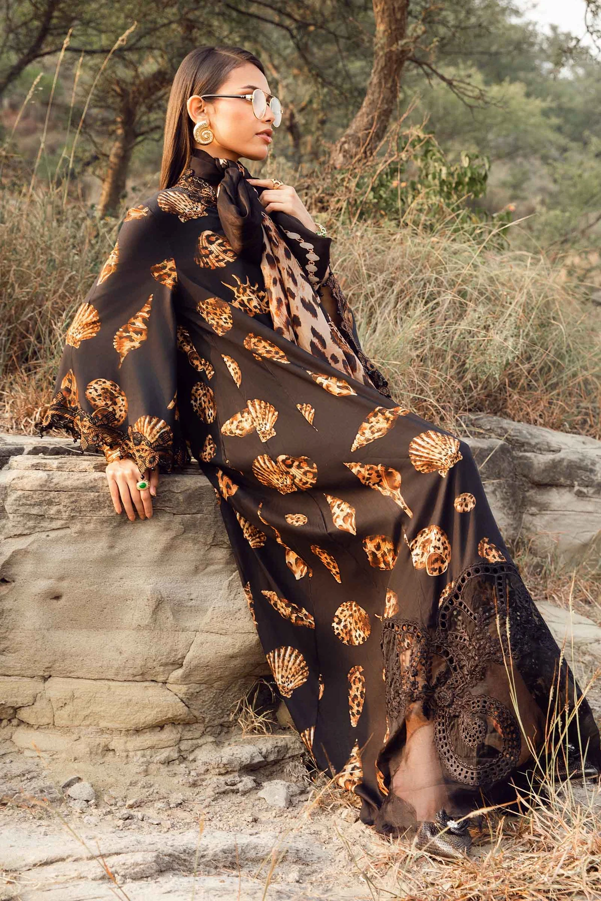 Maria B Black Digital Printed Lawn Collection Replica - Image 3