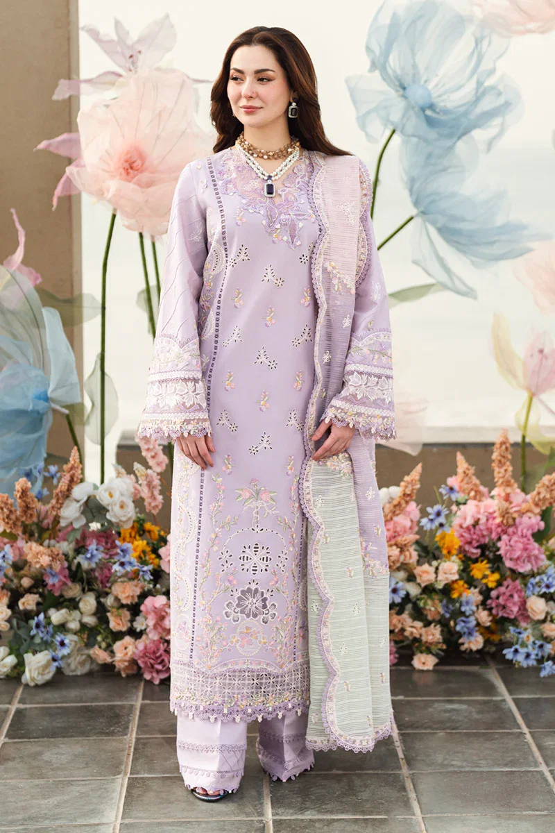 Qalamkar Purple Luxury Lawn Collection Replica