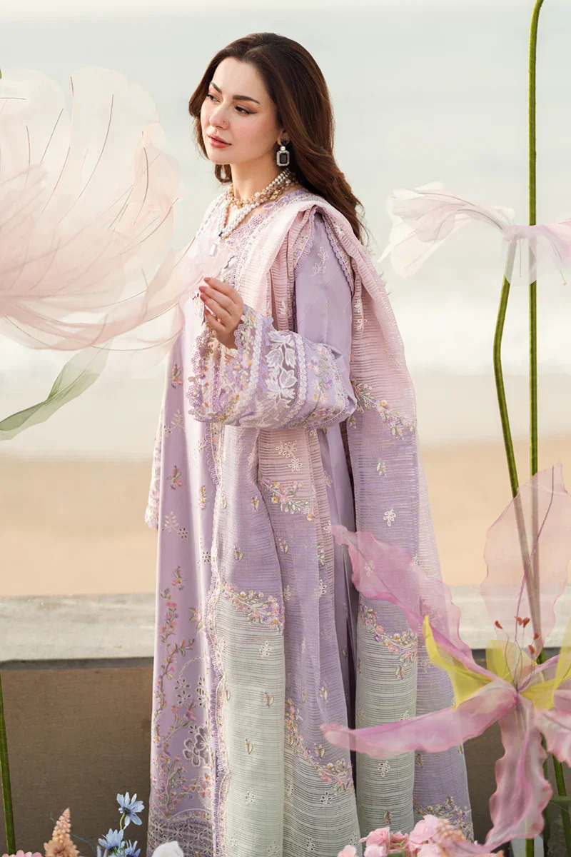 Alternative view of Qalamkar Purple Luxury Lawn Collection Replica