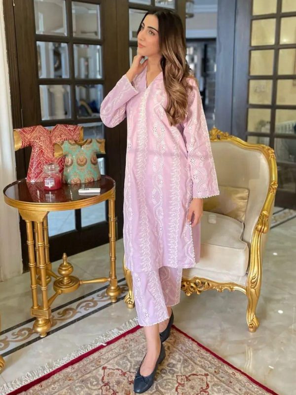 Naarj Pink Luxury Lawn Collection Replica