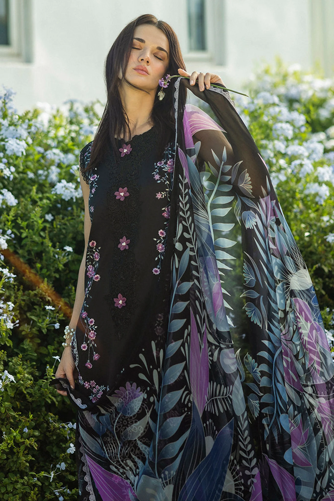 Mushq Black Luxury Lawn Collection Replica - Image 4