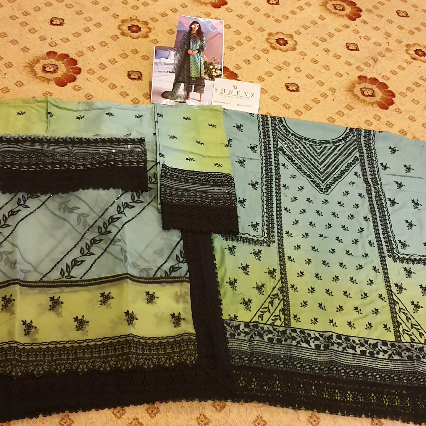 Sobia Nazir Tiedie Luxury Lawn Collection Replica - Image 4
