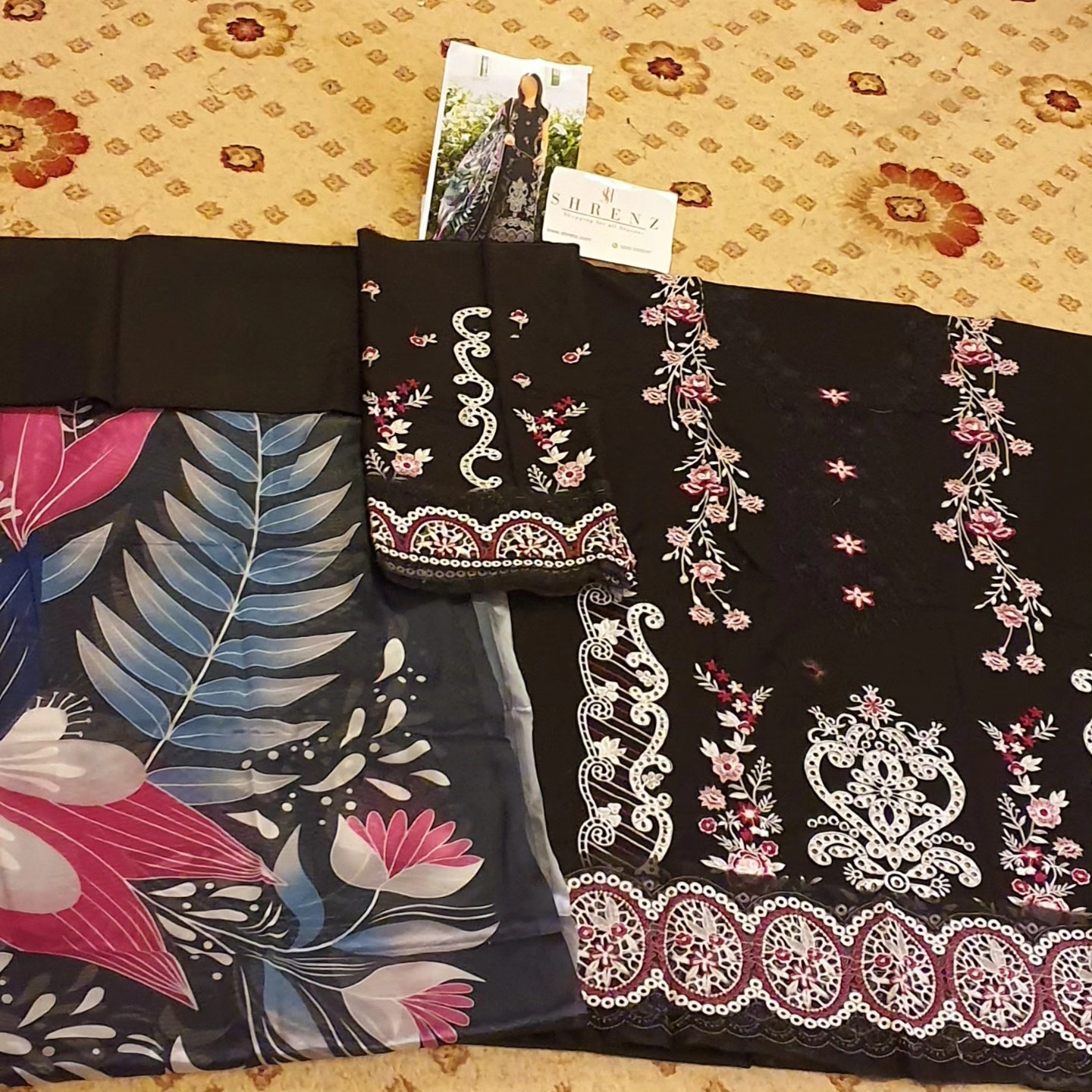 Mushq Black Luxury Lawn Collection Replica - Image 6