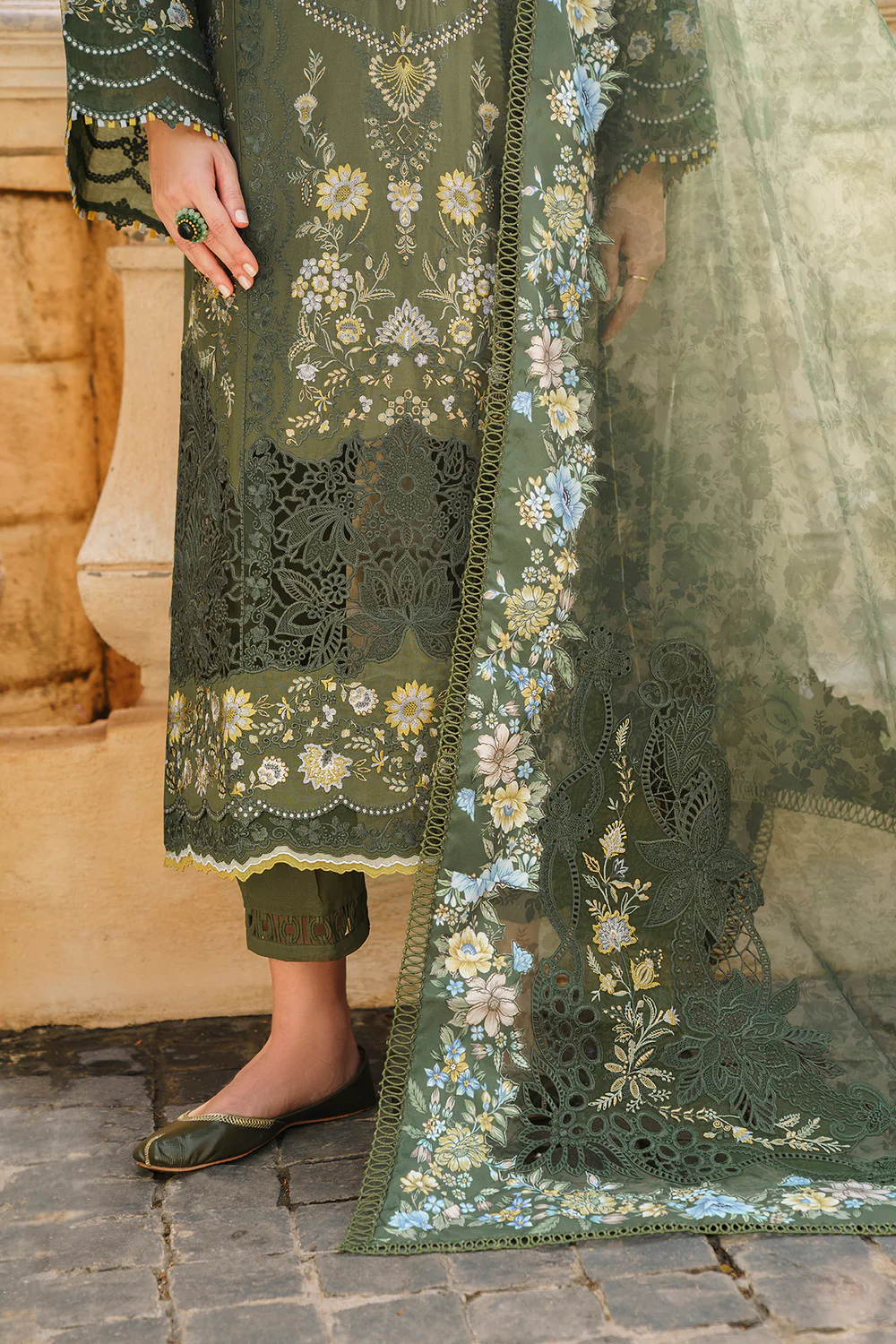 Baroque Green Luxury Lawn Collection Replica - Image 5
