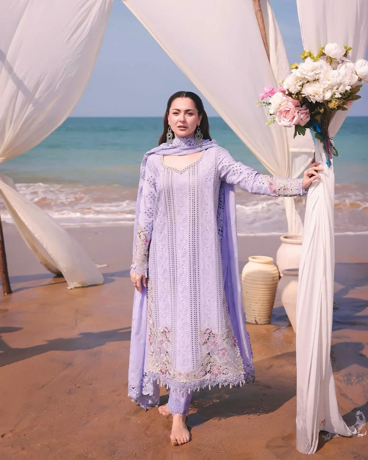 Imrozia Purple Luxury Lawn Collection Replica