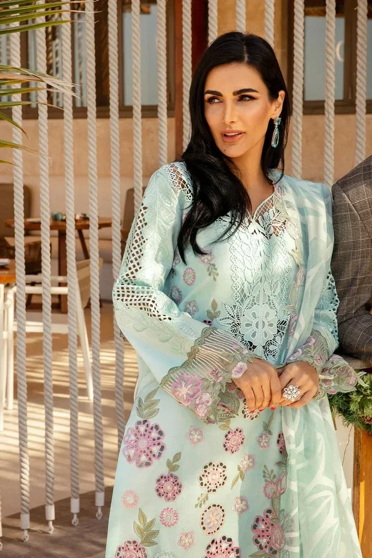 Alternative view of Rang Rasiya Sea Blue Luxury Lawn Collection Replica
