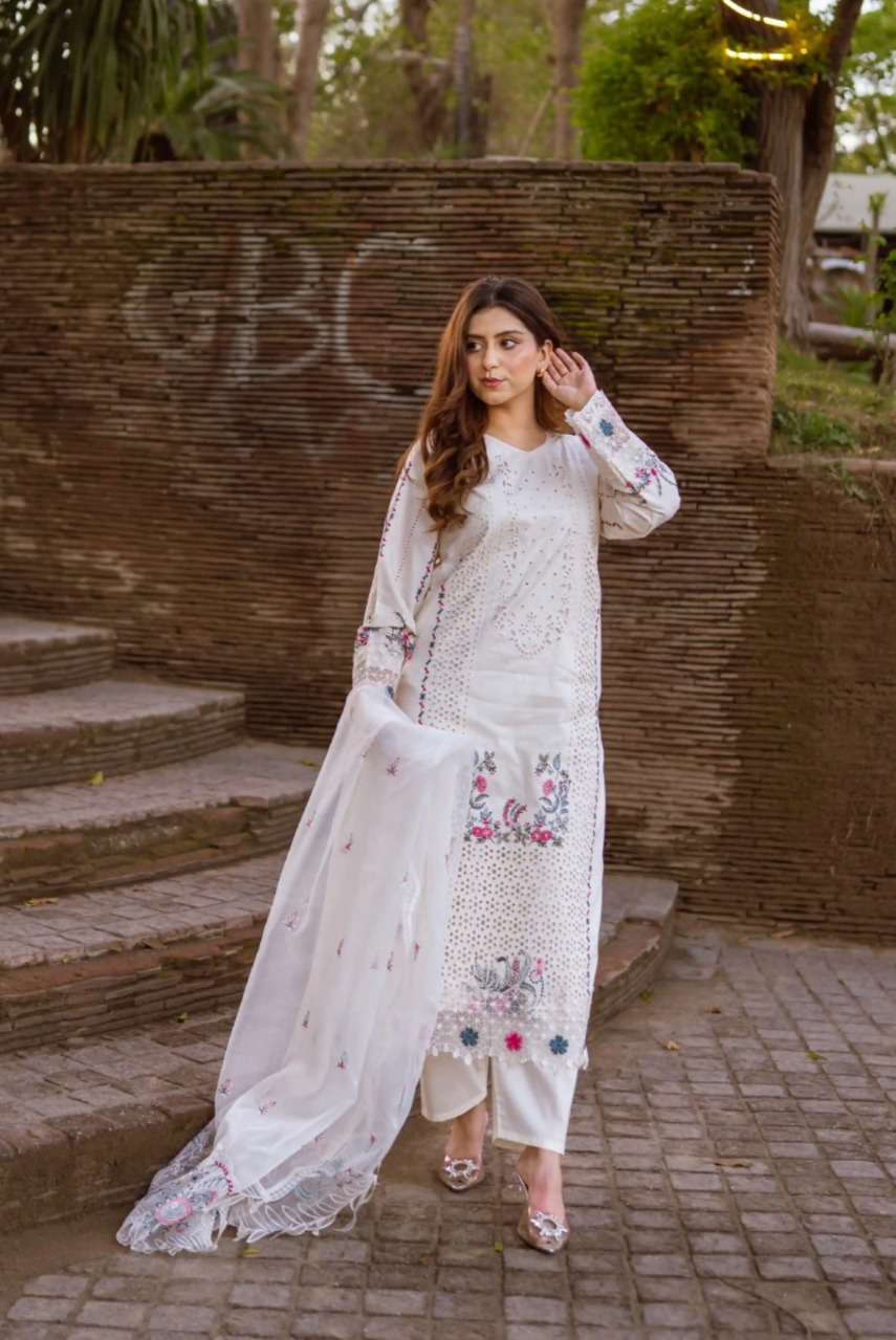 Shrenz 3 Piece Stitched Lawn Pret Collection