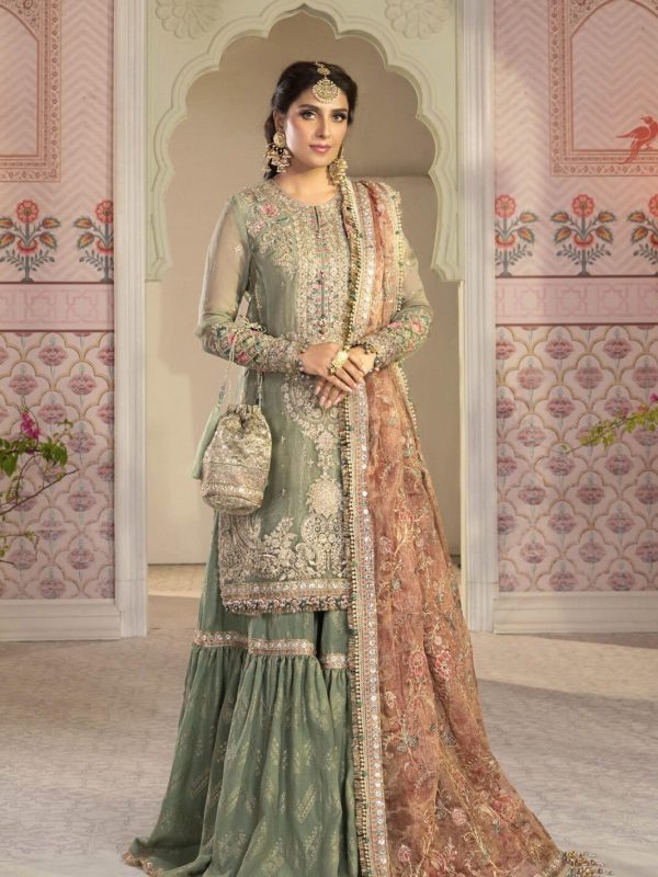 Maria B Green Gharara Exclusive Master Replica