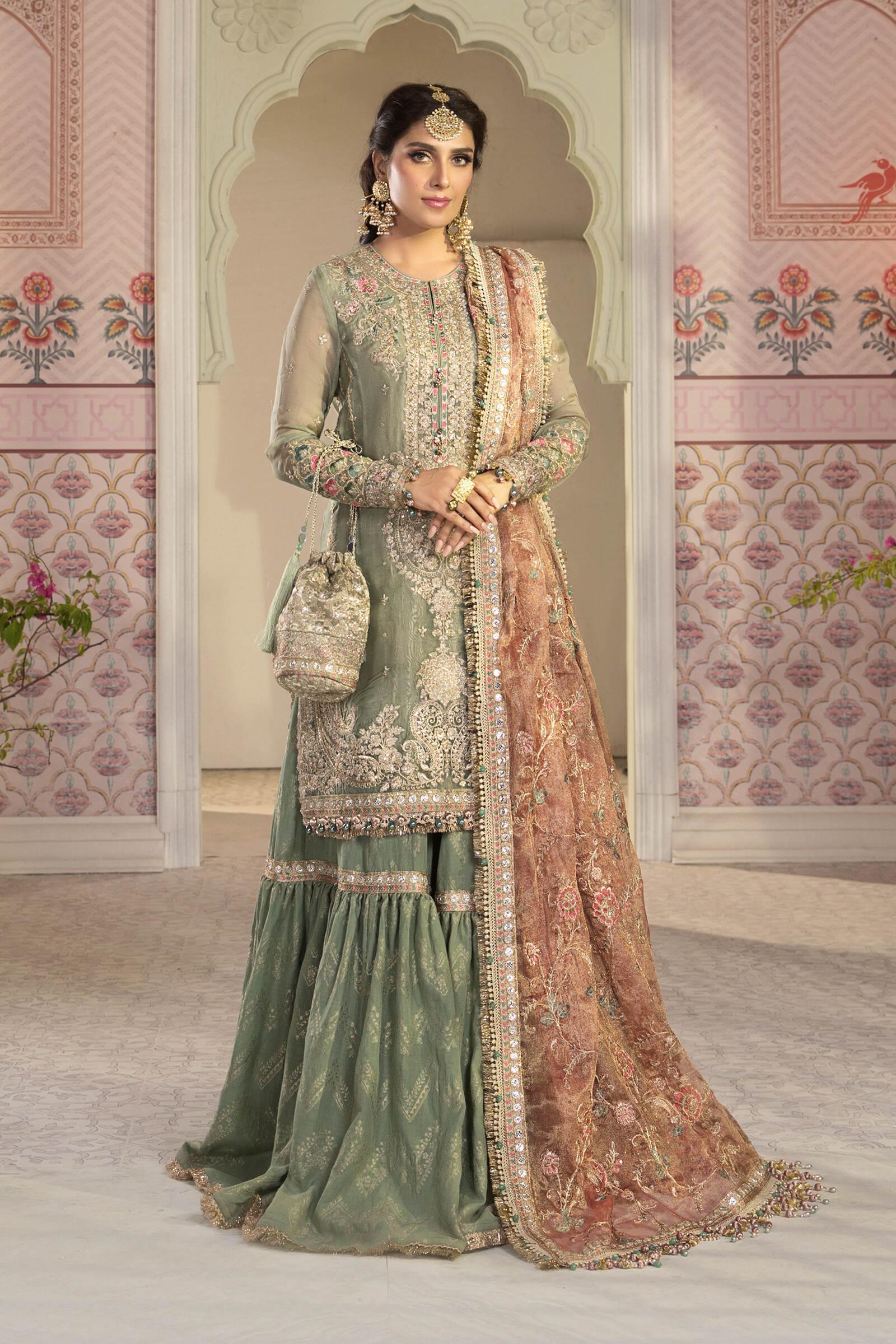 Maria B Green Gharara Exclusive Master Replica