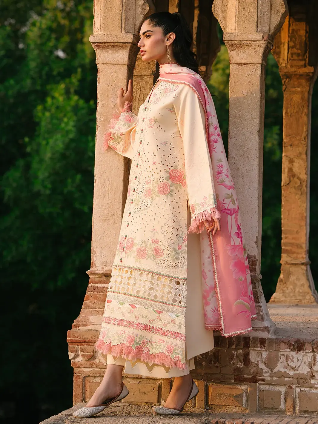 Bin Ilyas Skin Luxury Lawn Collection Replica - Image 4