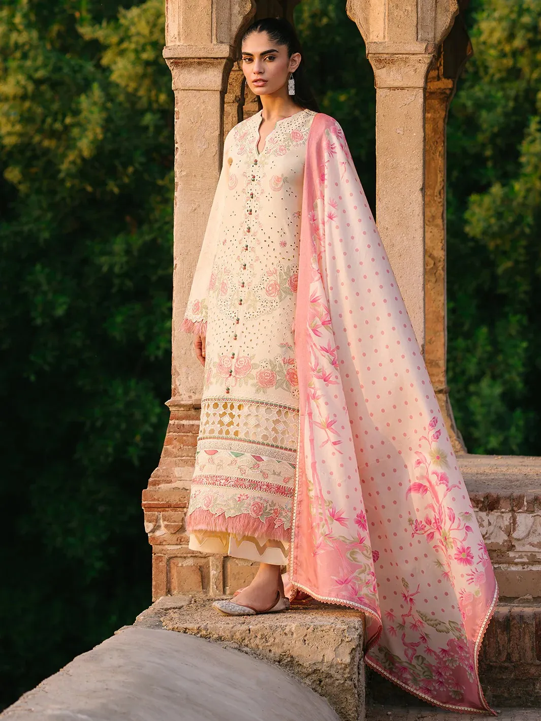 Bin Ilyas Skin Luxury Lawn Collection Replica - Image 3