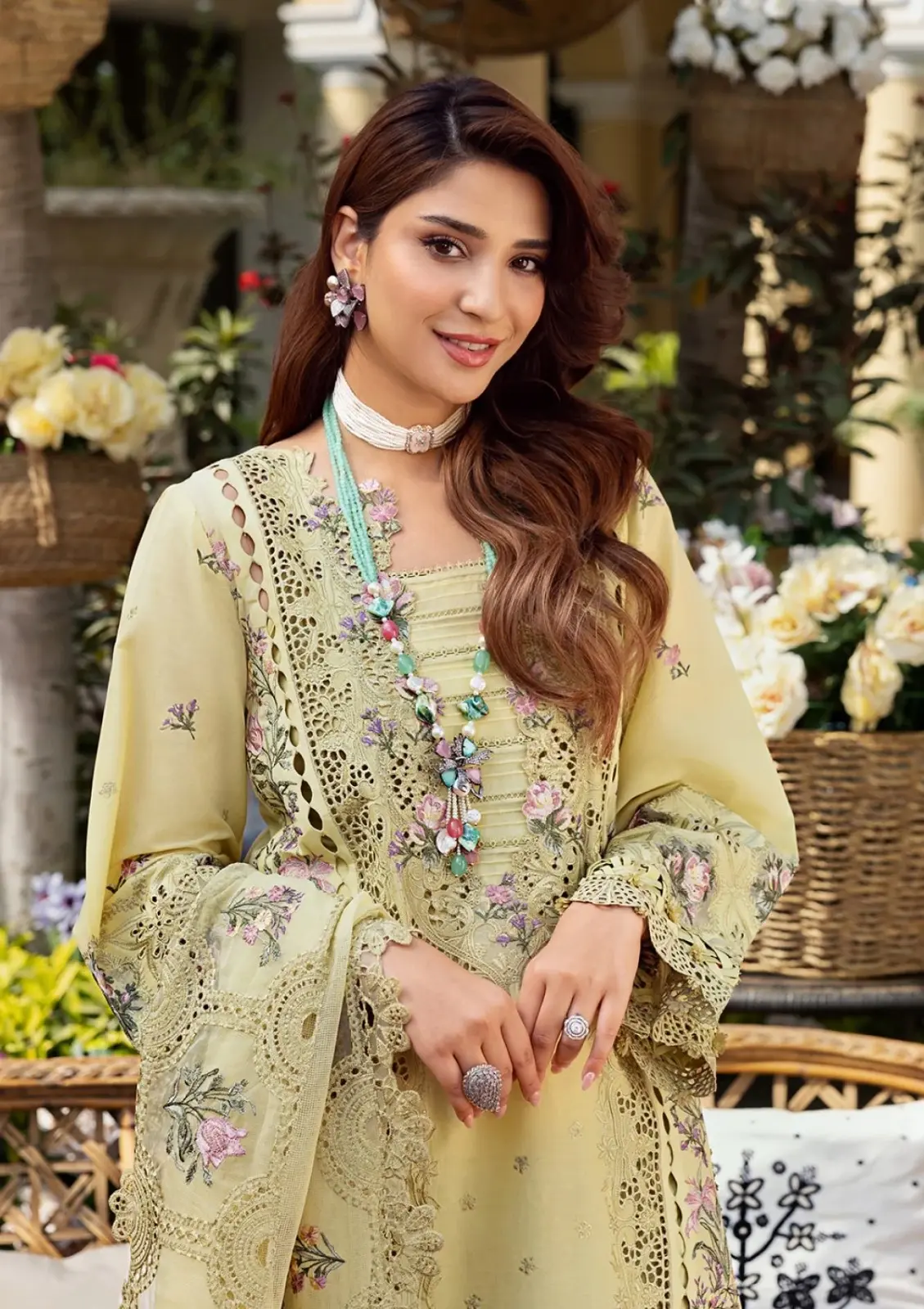 Elaf Yellow Luxury Lawn Collection Replica - Image 3