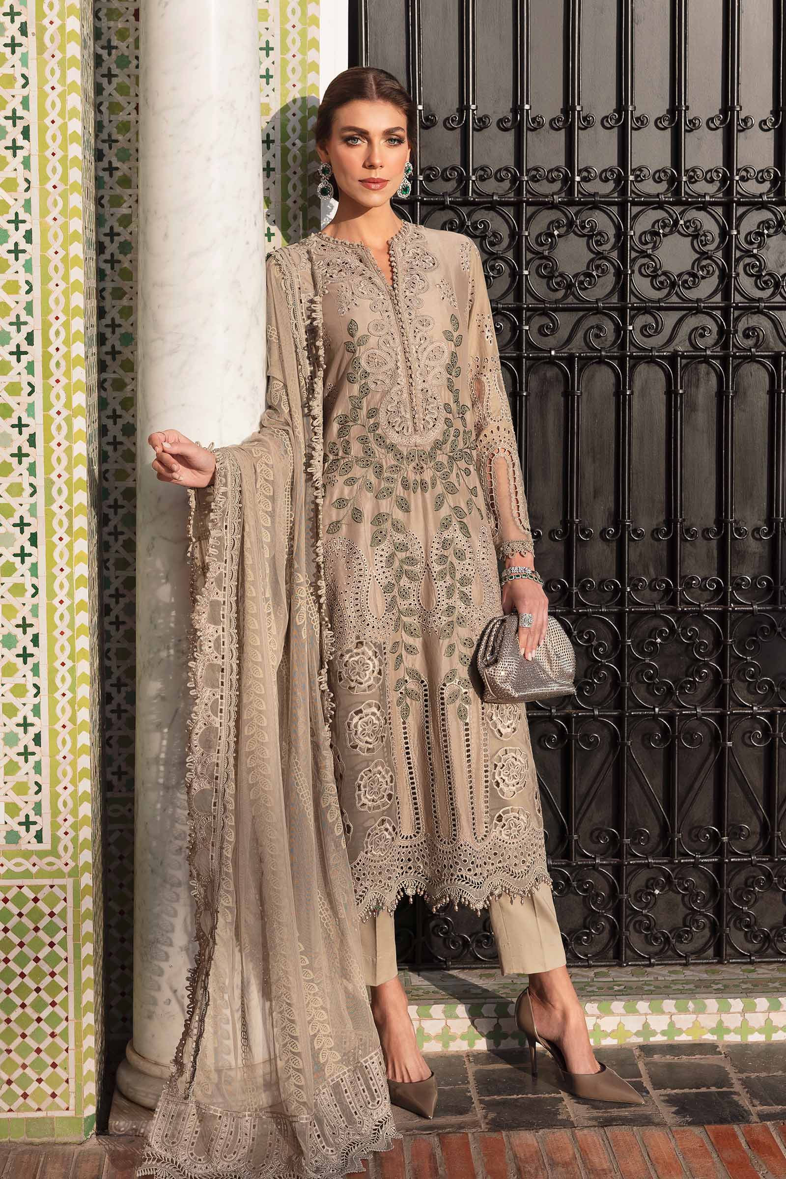 Maria B Brown Luxury Lawn Collection Replica