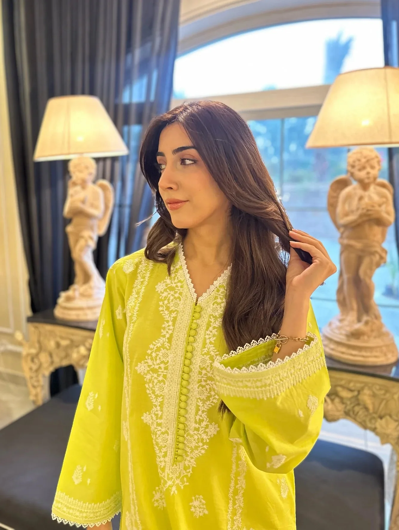 Naarj Green Luxury Lawn Collection Replica - Image 3