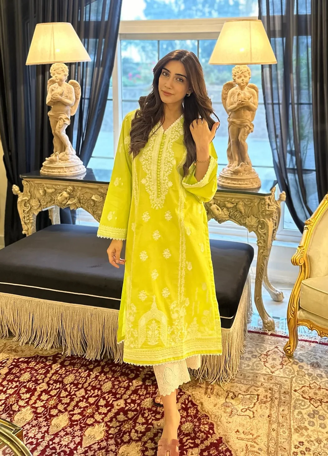 Naarj Green Luxury Lawn Collection Replica
