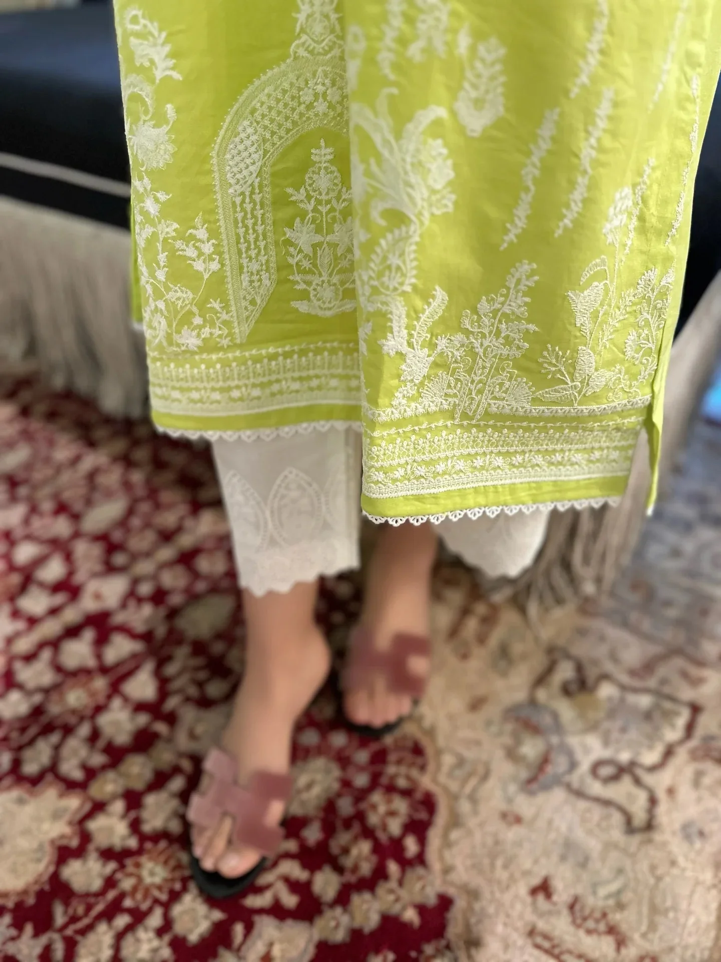 Naarj Green Luxury Lawn Collection Replica - Image 4