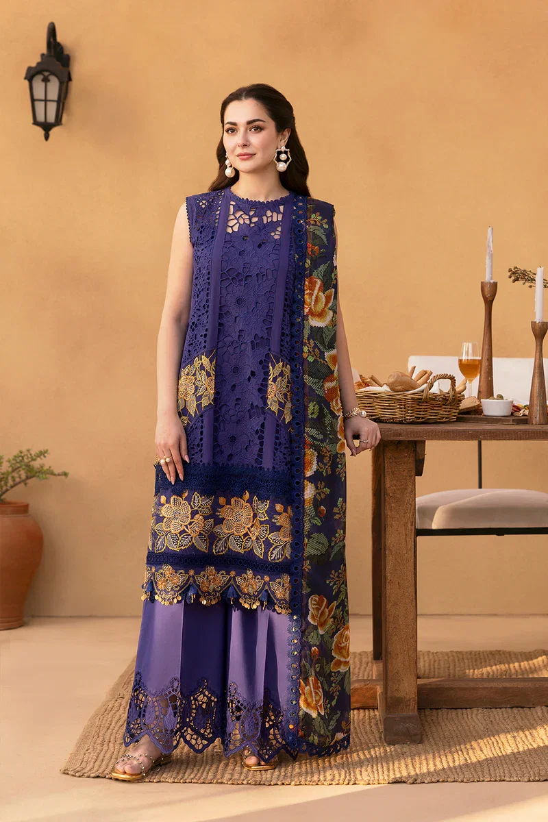 Saira Rizwan Purple Luxury Lawn Collection Replica