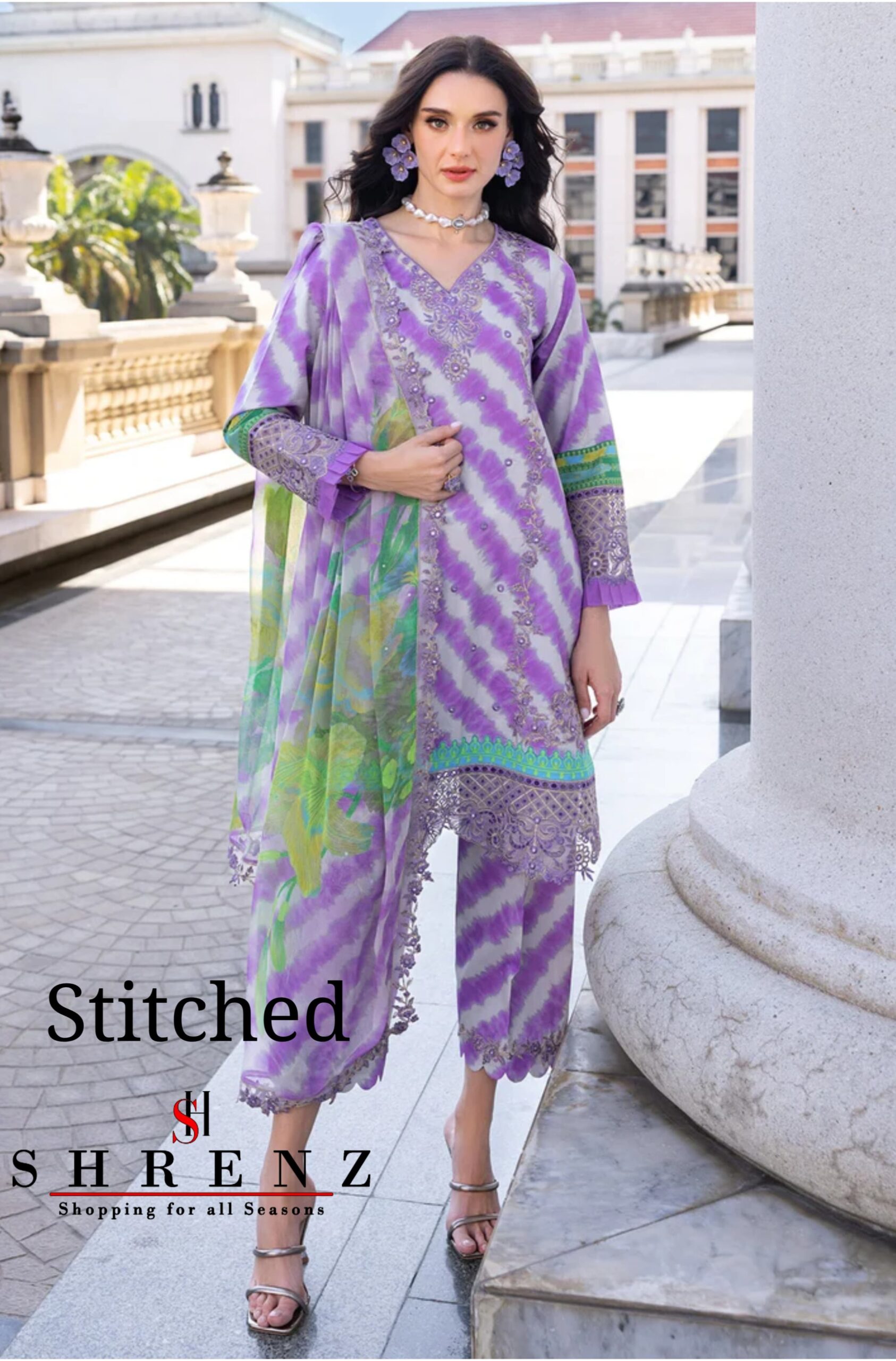 Shrenz 3 Piece Stitched Lawn Pret Collection