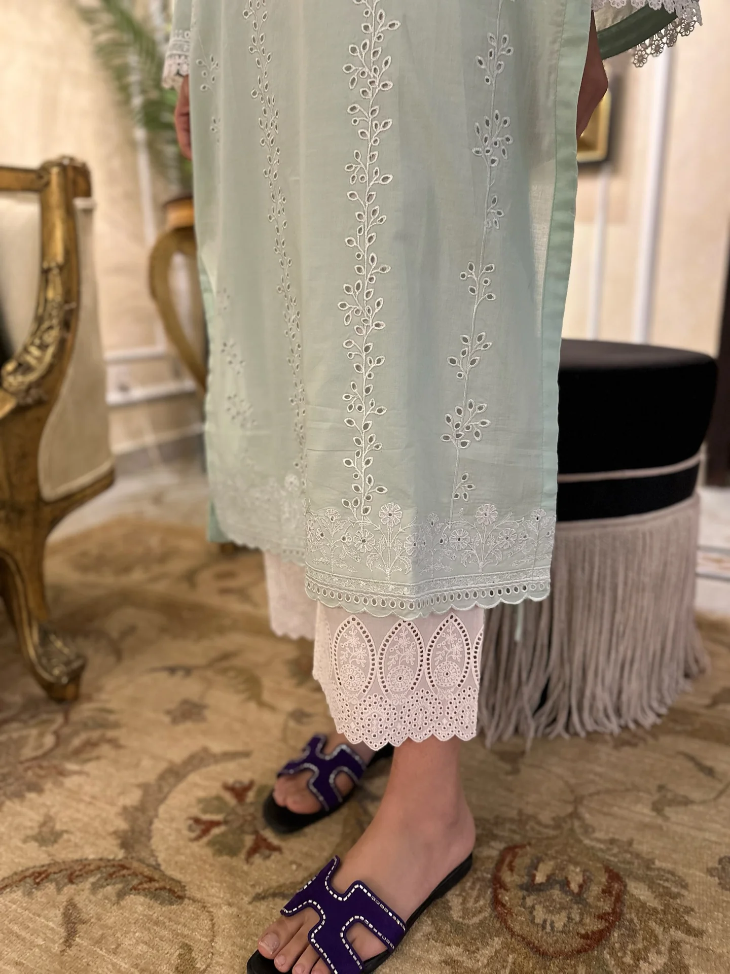 Naarj Seagreen Luxury Lawn Collection Replica - Image 3