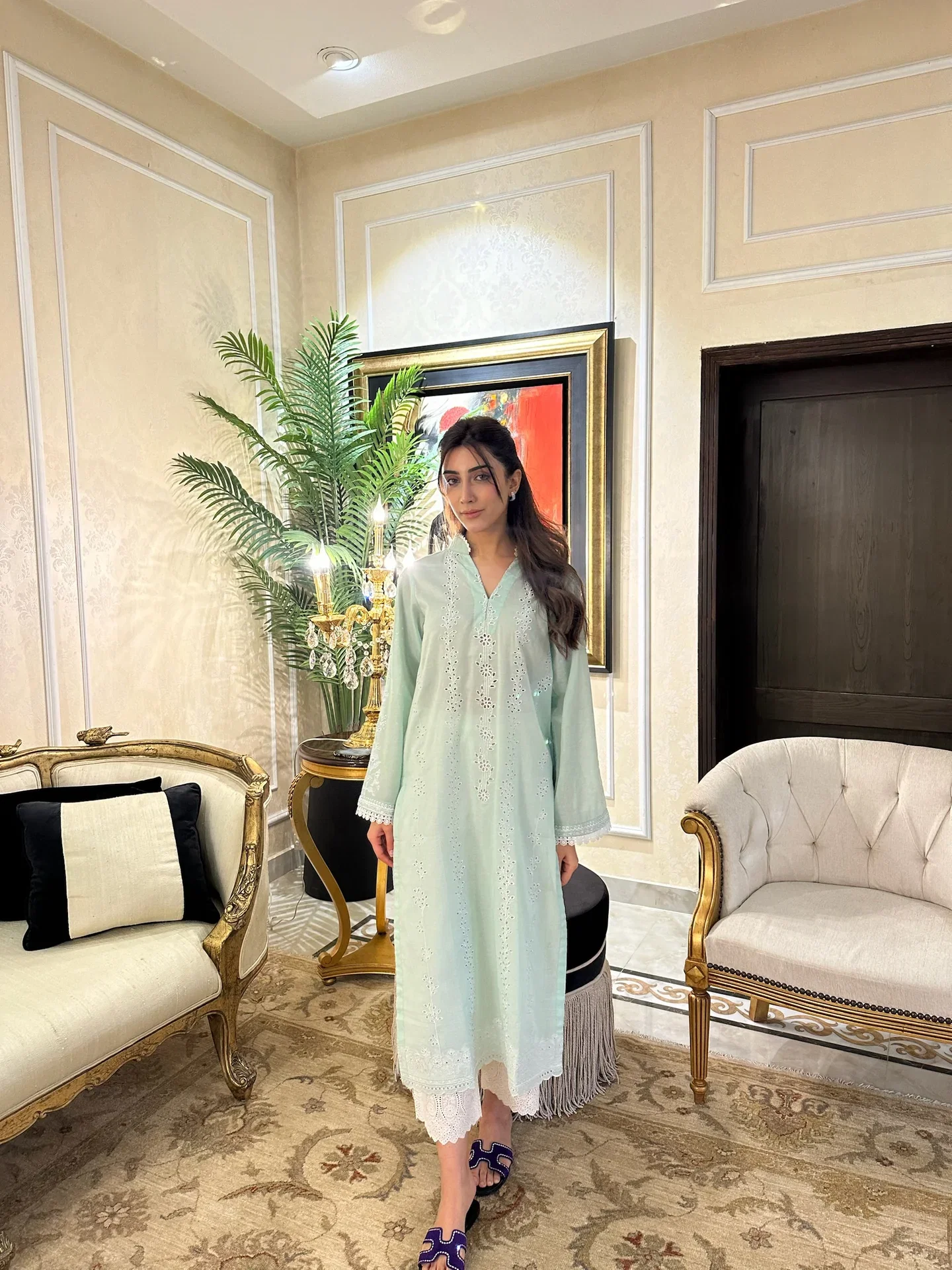 Naarj Seagreen Luxury Lawn Collection Replica