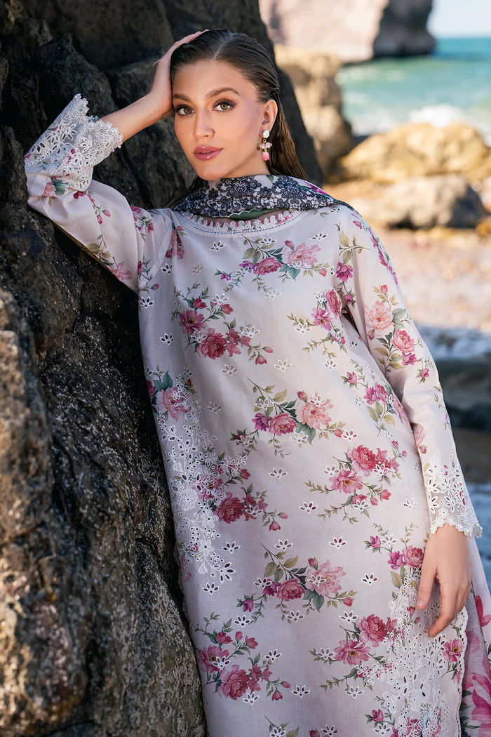 Baroque White Digital Printed Lawn Collection Replica - Image 5
