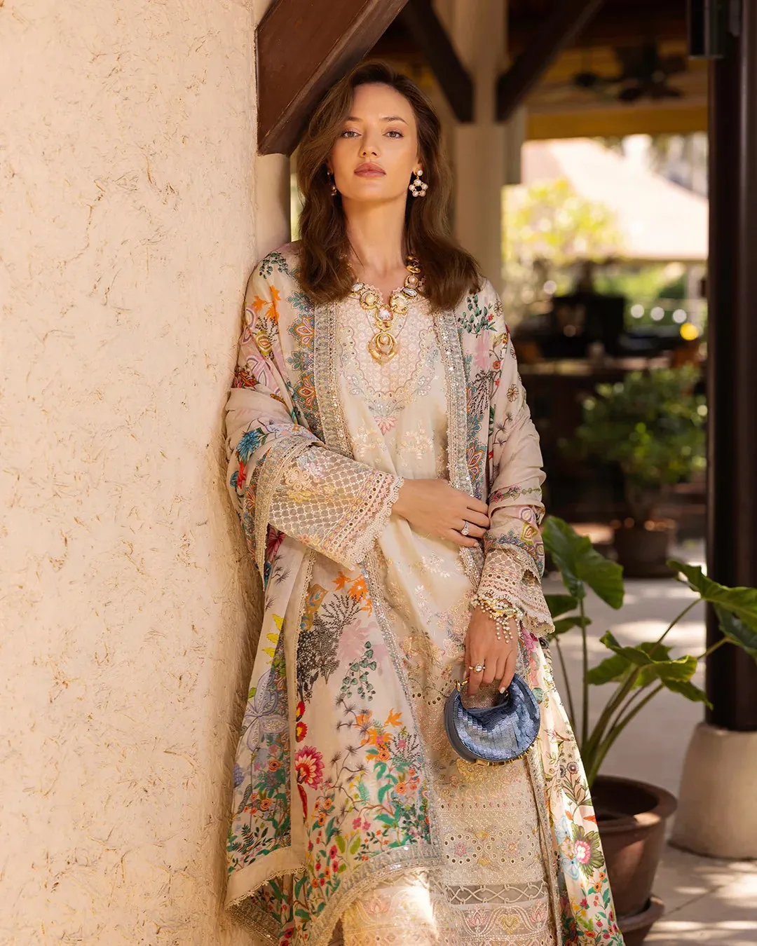 Alternative view of Faiza Saqlain Skin Luxury Lawn Collection Replica