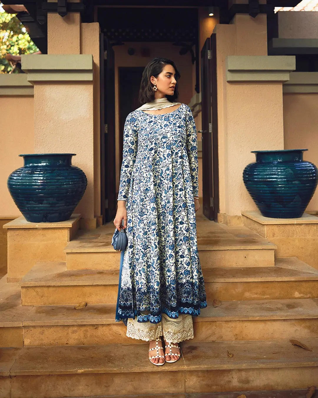 Faiza Saqlain White Digital Printed Lawn Collection Replica - Image 3