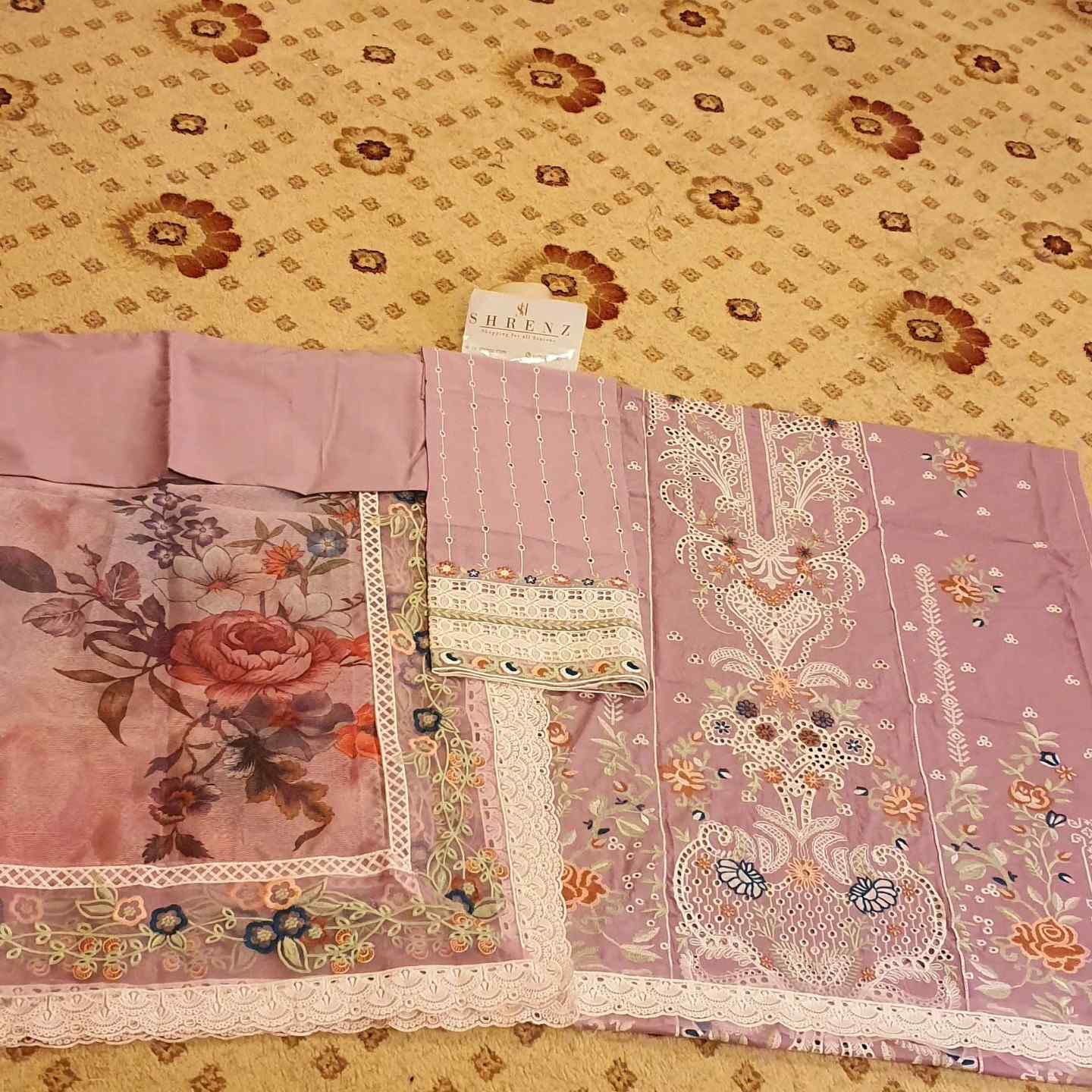 Sobia Nazir Mauve Luxury Lawn Collection Replica - Image 5