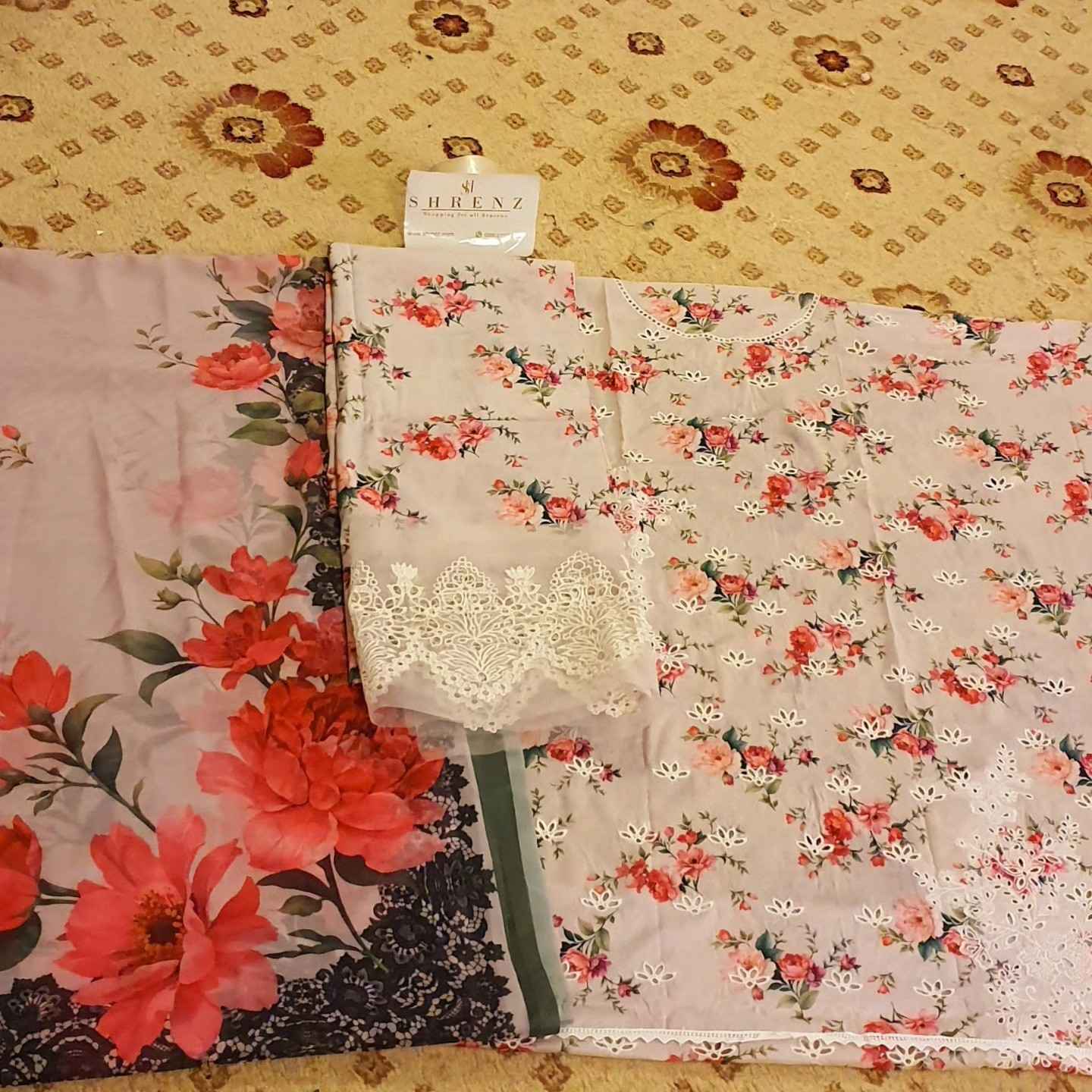Baroque White Digital Printed Lawn Collection Replica - Image 6