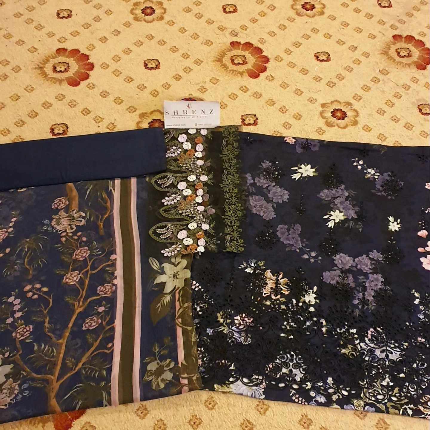 Asifa & Nabeel Blue Digital printed Lawn Collection Replica - Image 6