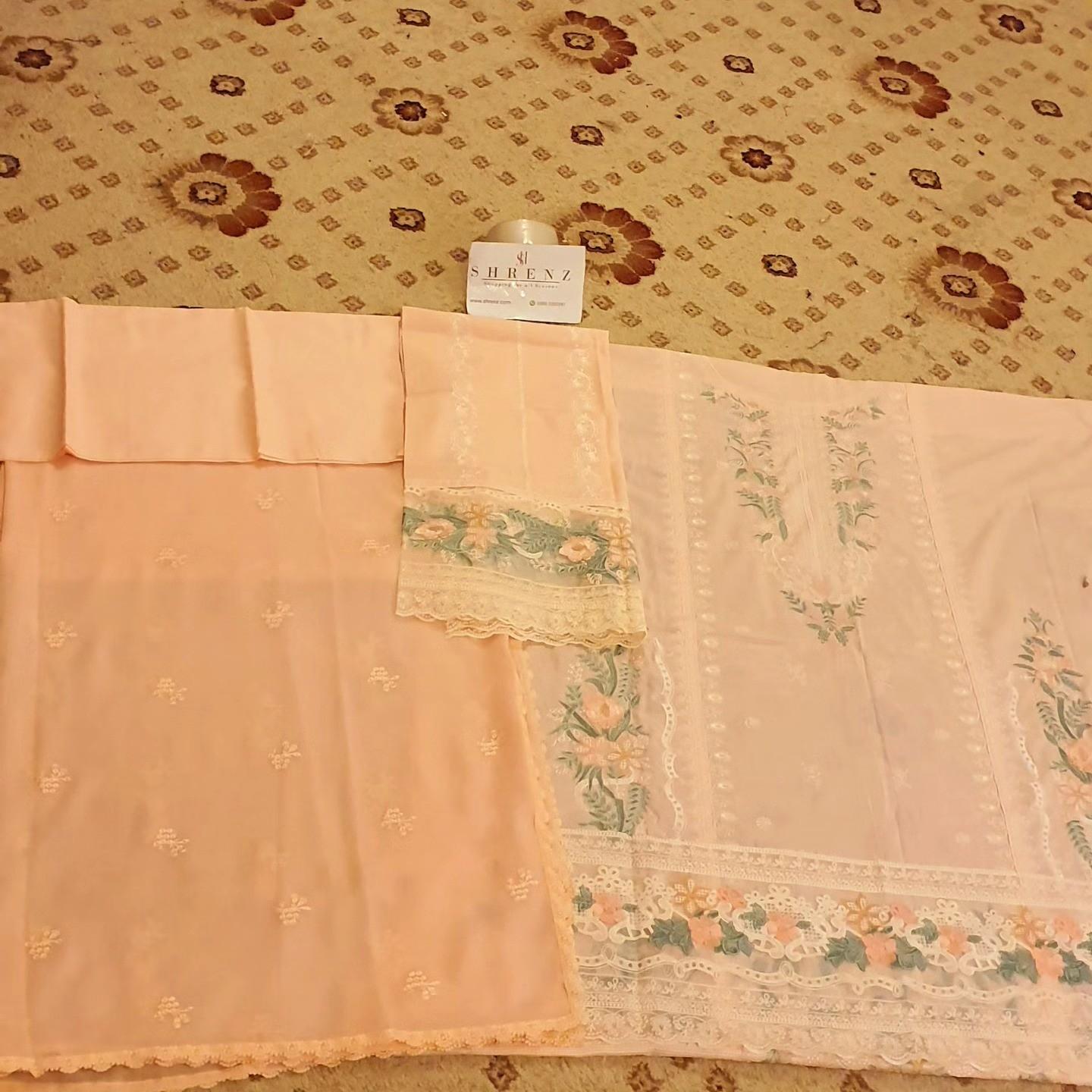 Maria B Peach Luxury Lawn Collection Replica - Image 5