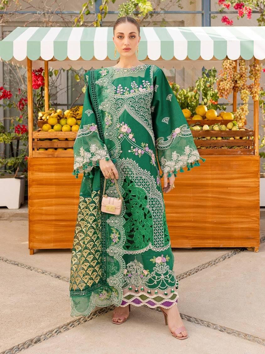 Parishay Green Luxury Lawn Collection Replica