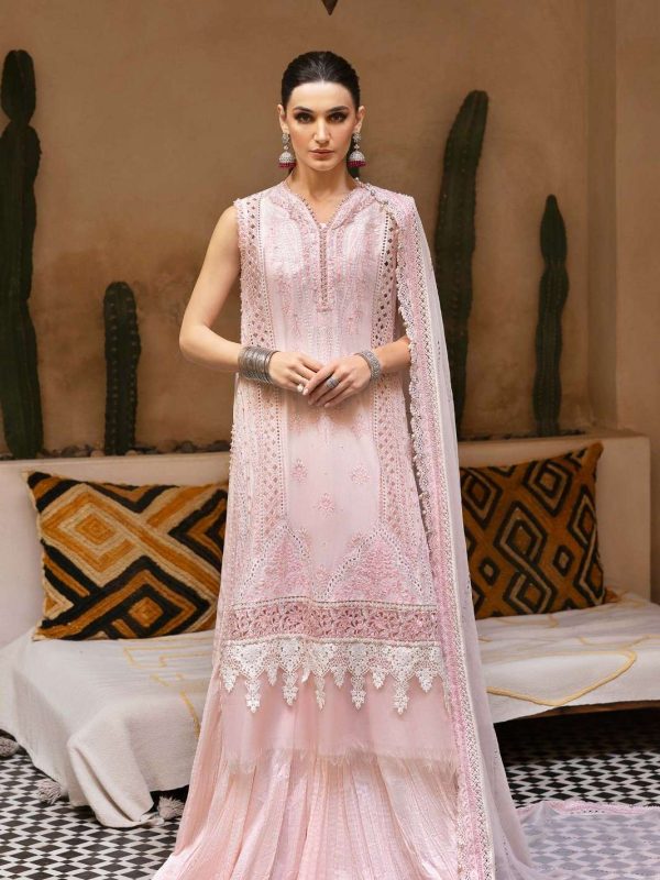 Maria B Baby Pink Luxury Lawn Collection Replica
