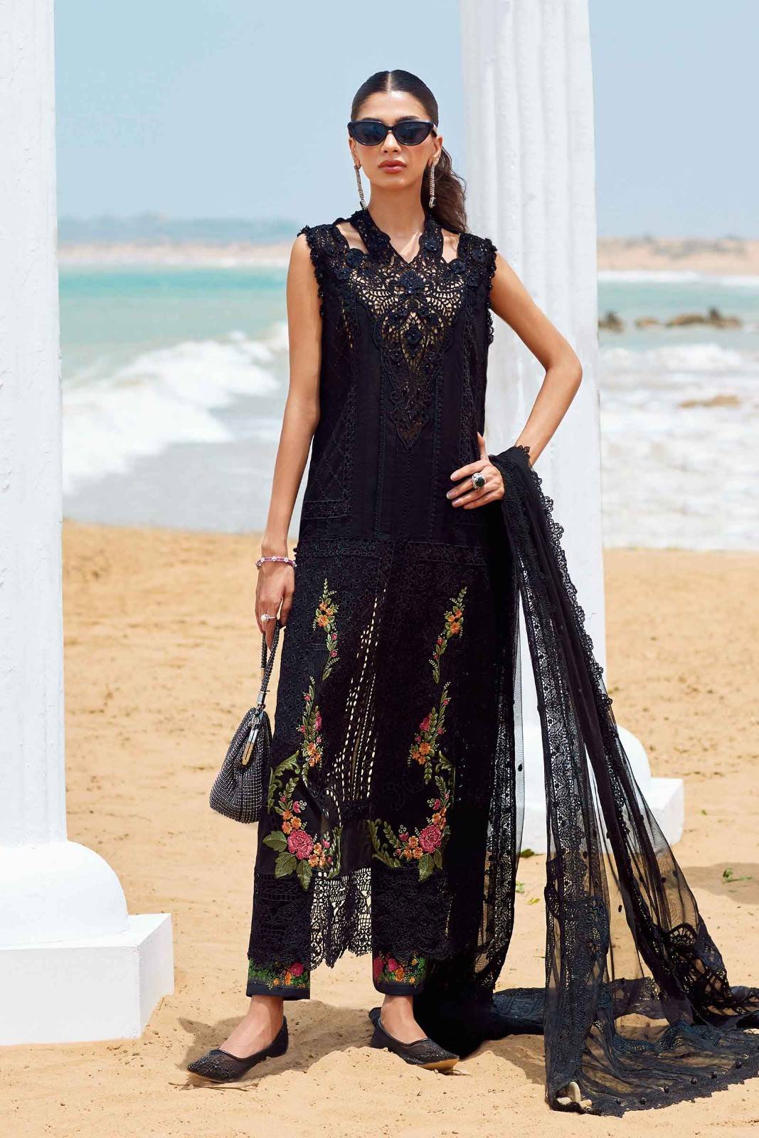 Maria B Black Luxury Lawn Collection Replica