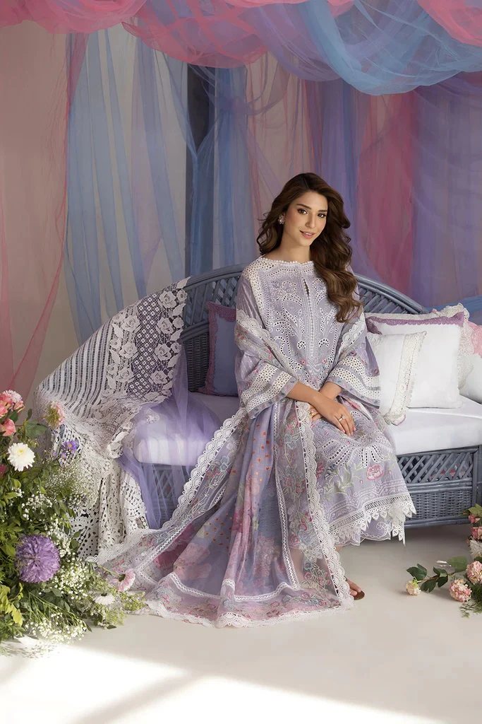 Sobia Nazir Mauve Luxury Lawn Collection Replica - Image 4