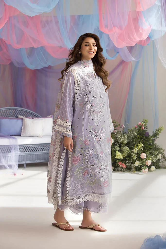 Sobia Nazir Mauve Luxury Lawn Collection Replica - Image 2