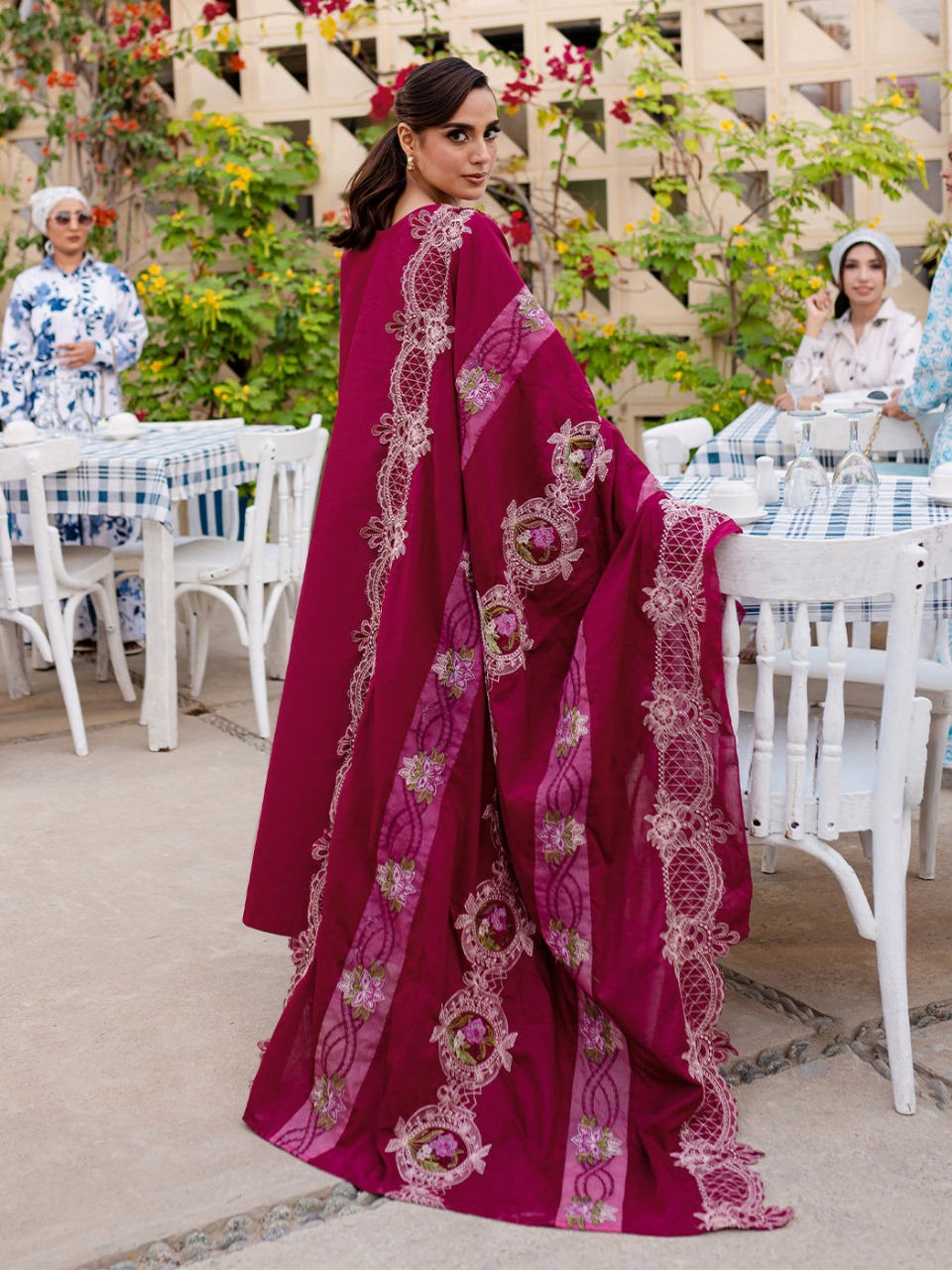 Parishay Red Luxury Lawn Collection Replica - Image 2