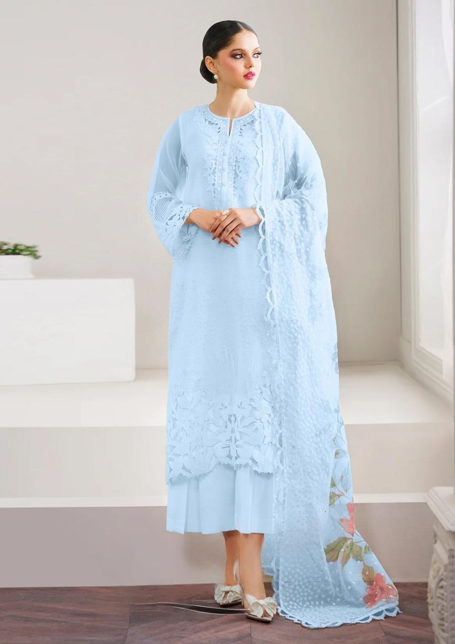 Baroque Blue Formal Collection Organza Replica
